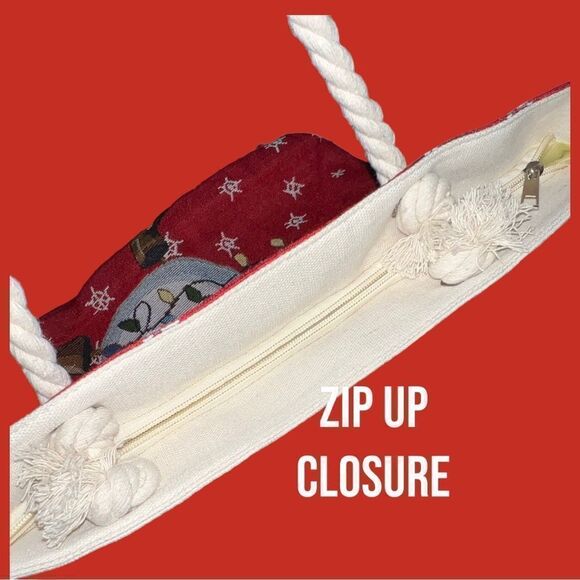 Christmas tote bag!! Nwot! Large capacity! Great for the holidays! - Picture 9 of 9